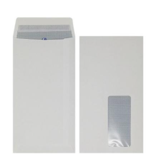 Plus Fabric DL Window Envelope Peel and Seal (500 Pack) 